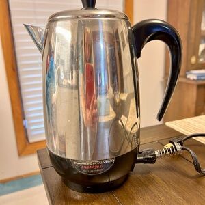 Vintage Faber ware 138B Perculator coffee pot and plug